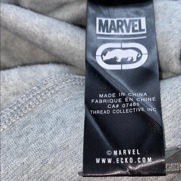 Ecko Unlimited Marvel Full Send Hoodie Sweatshirt Gray Mix Men's Size Medium - Picture 8 of 12